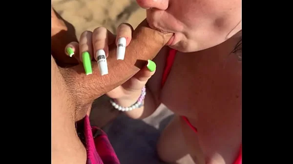 Blowjob in car and public sex on the beach