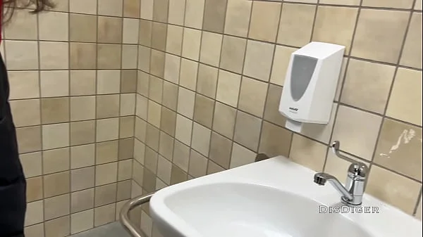 Real Porn Casting in A Public Toilet of a Shopping Mall