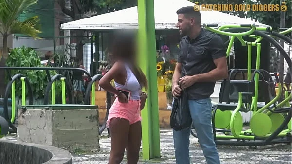 Sexy Brazilian Gold Digger Changes Her Attitude When She Sees His Cash