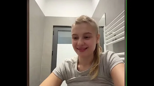 Creampie pussy. Squirting in public and fingering