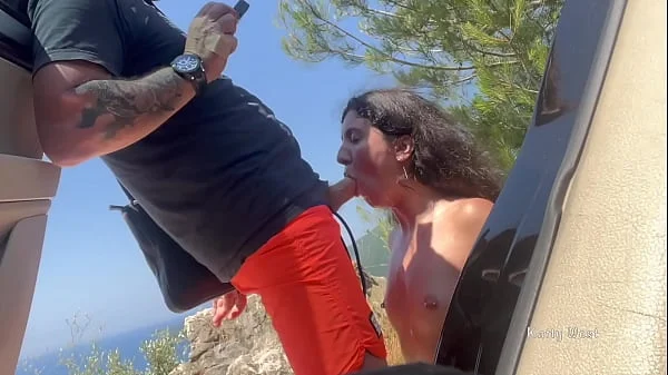 I sucked a stranger in the mountains and he gave me a golden shower and cum all over my face